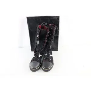 NOS Vtg 90s Streetwear Mens 12 Gothic Goth Punk Skull Tall Canvas Shoes Boots Other NOS Vtg 90s Streetwear Gothic Goth Punk Skull Tall  main image 4